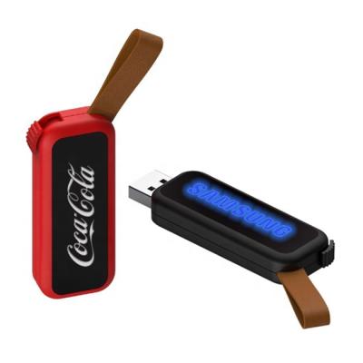 China Promotional Plastic LED Gift Branded Logo Usb Light Stick Usb Flash Drives Logo 64gb pendrives smart instruments for sale