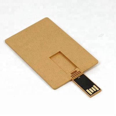 China Business Gift Credit Card USB Drive Paper Fiber Card U Disk Pen Eco-friendly Instant Drive for sale