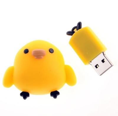 China PVC Cartoon Chicken Animal USB Pen Drive Customized USB Flash Drive For Kids for sale