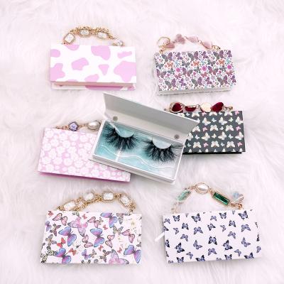 China New design 3d square 25mm eyelash mink wick box shopping bag custom seller cute box wholesale good quality packaging small for sale