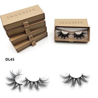 China Wholesale good quality thick full strip lashes free sample customs lead fluffy 3d mink eyelash lashes packing box with mirror and light for sale