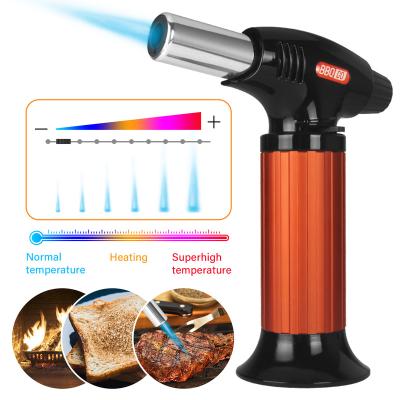 China BG-KT01 Refillable Refillable Gas Torch Butane Torch Kitchen Blow Lighter for Creme Brulee, BBQ, Cooking (Butane Gas Not Included) for sale