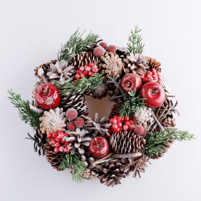 China China Factory Price Large Pine Cones Good Natural Christmas Braids Wooden Christmas Pine Cones Door Wreath for sale