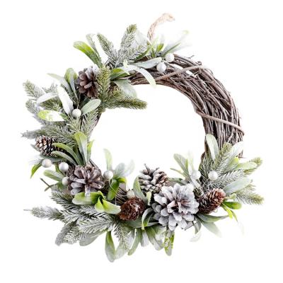 China Home Decor Room Decor Wall Decor Factory Good Quality Christmas Garlands Directly For Front Door Grapevine Artificial Christmas Garland for sale