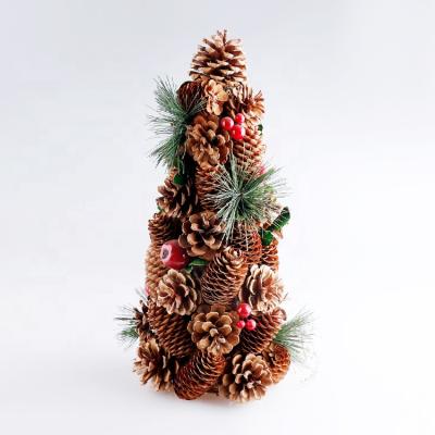 China Indoor Mini Snow Pine Cones Factory Christmas Pine Cones Tree Wholesale Christmas Decorations for sale