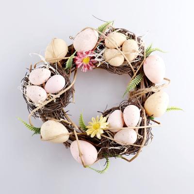 China Vine Garland Supplies Wholesale Spring Door Garland Easter Egg Nest Garlands for sale