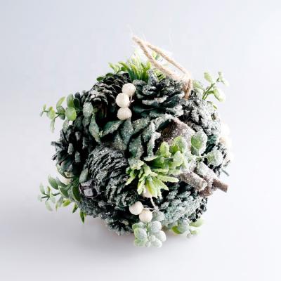 China Pine Cones Items Pine Cone Ball Christmas Decoration Best Selling Kissing Balls for sale