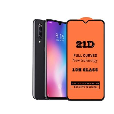 China New Technology High Full Glue 21D Tempered Glass Screen Protector Celular Protective Films For Xiaomi MI 9 for sale