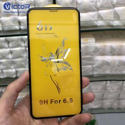 China Mobile Phone In Stock Full Glue Good Quality 6D Tempered Glass For Iphone X Vidrios Mica Full Covered Screen Protector for sale