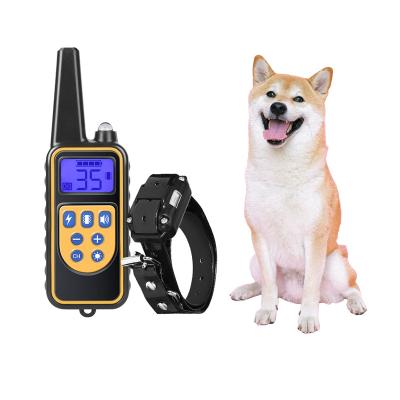 China Stocked Waterproof 800m Anti Vibration Bark Pet Training Collar for sale