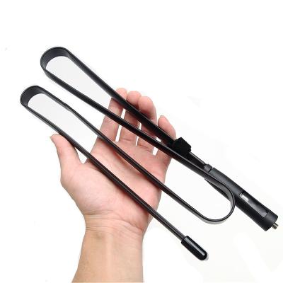 China Starft 136MHz-520MHz Foldable Flat Steel VHF UHF Steel High Gain Soft Tactical Antenna For Handheld Walkie Talkie for sale