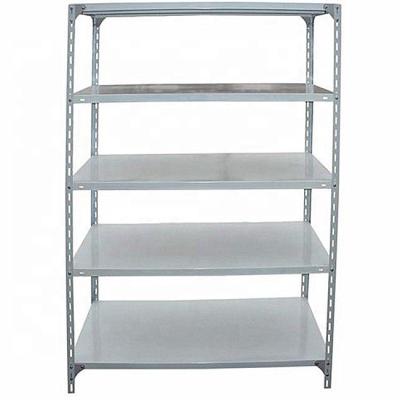 China Corrosion Protection Factory Sale 50-100kg Light Duty Slotted Corner Storage Metal Shelf With CE ISO9001 for sale