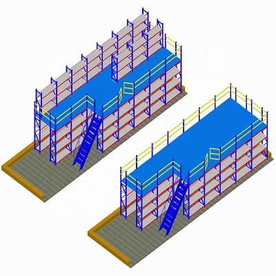 China Corrosion Protection Pallet Rack Supported Steel Warehouse Mezzanine Racking Floor With Safe And Stable Features With CE ISO9001 for sale