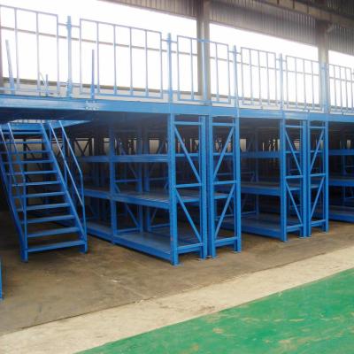 China High Quality Corrosion Protection Powder Coating Mezzanine / Mezzanine Floor Steel Rack for sale