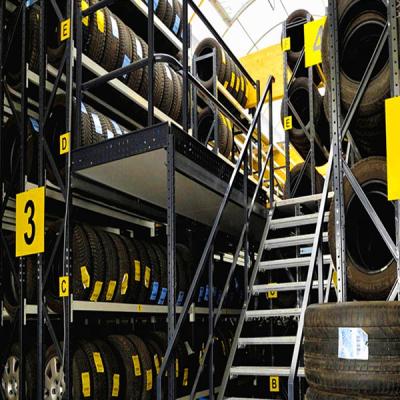 China Corrosion Protection 2 Or 3 Floor Levels ISO CE Certificate Warehouse Tire Rack Mezzanine Rack for sale