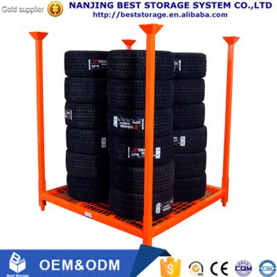 China 2021 Corrosion Protection Hot Sale Stackable Tire Storage Rack for sale