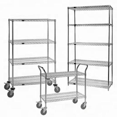 China Corrosion Protection Fabric Wire Display Racks Boltless Wire Mesh Shelving for sale