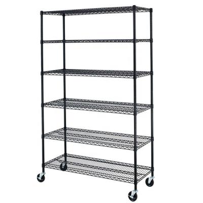 China Corrosion Protection Color Black Gray White Powder Coated Or Chrome Wire Mesh Shelf Display Racks And Holders for sale