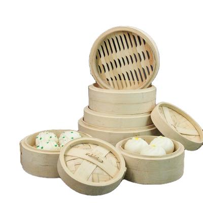 China Tiny 14 Inch Basket Viable Bamboo Dim Sum Steamer Extra Depth Set Kitchen Cookware Sets For Restaurant Set for sale