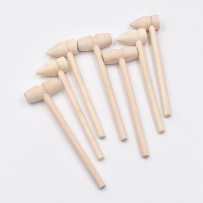 China Europe Custom Wooden Mini Toy Hammer For Candy Mallet Kids Chocolate Opens Product Crafts for sale