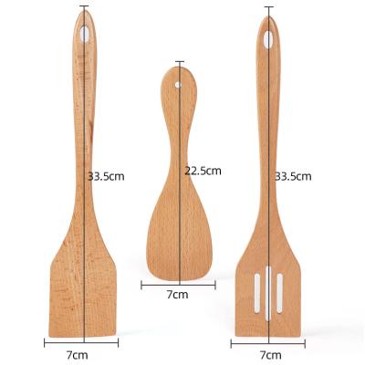 China Sustainable Cooking Tool Kits Mini Silicone Kitchen Spatula With Wooden Spatula for sale