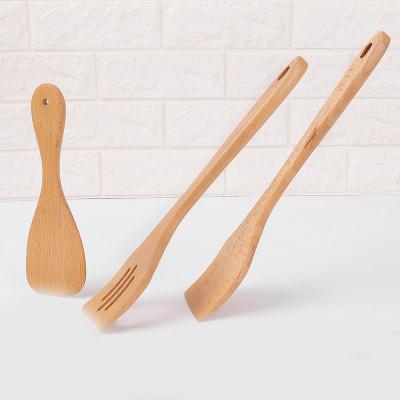 China Wooden spatula wooden set of viable natural wood materials of small for cooking for sale