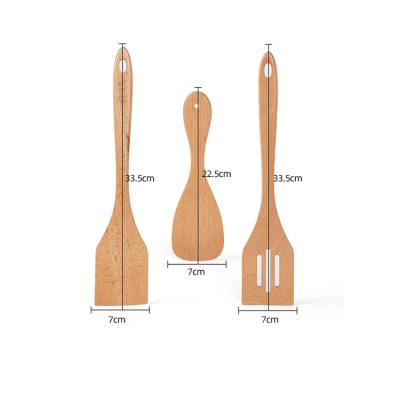 China New Good Viable Wooden Spatula Set For Non Stick Cookware Custom Mini Wooden Spatula for sale