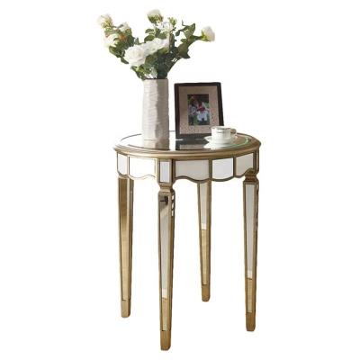 China Mirrored End Table End Table Metal Frame With Wood Body European Style for sale