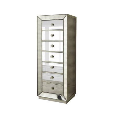 China 7 Drawer Mirrored Classic Mirrored Chest for sale