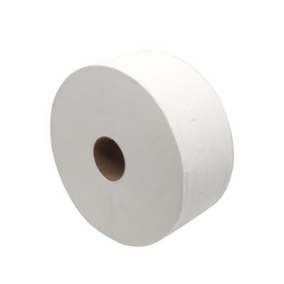 China Virgin Wood Pulp QINGSHE Factory Wholesale Virgin Wood Custom Pulp Towel 3 Ply Tissue 630g Jumbo Roll Center Feed Embossing Toilet Paper for sale