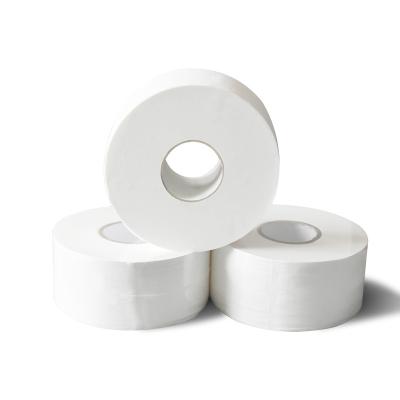 China Factory Custom Paper Towel Rolls Virgin Wood Pulp QINGSHE Ultra Soft Toilet 3 Jumbo Roll 550g Virgin Wood Pulp Tissue Paper Ply For Commercial for sale