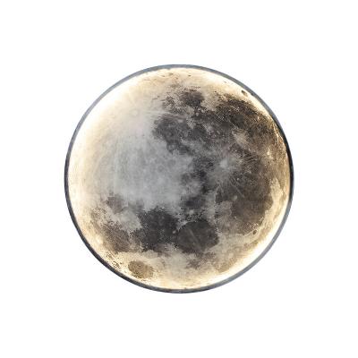 China Modern Moon Decoration LED Wall Lights Art Mural Bedroom Living Room Nordic Modern Indoor Sofa Background Interior Night Light for sale