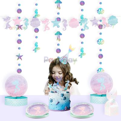 China Durable Christmas Birthday Party Decoration Mermaid Birthday Party Decorations Supplies for sale