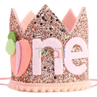 China Happy 1st Birthday Hat Princess Crown Number Baby Kids Hair Accessory Durable Kids 1st Year for sale