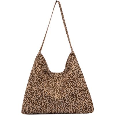 China Brown Single Lock Large Capacity Clasp Bag Fashion Leopard Print Design Multi-compartment Ladies Handbag for sale