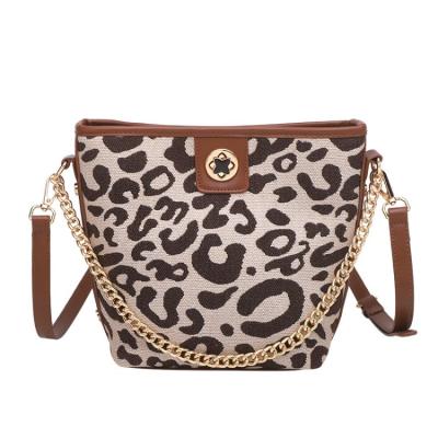 China Factory direct sales leopard print fashion handbags large capacity simple lock ladies shoulder bag for sale