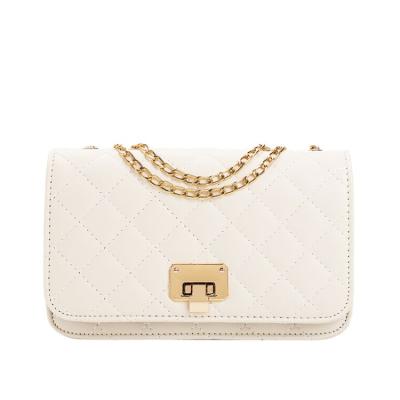 China Simple Flip Cover Solid Color Buckle Opening Design Is Small And Exquisite Wholesale Ladies Shoulder Bag for sale