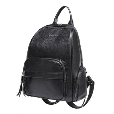 China Other Hot Selling Simple And Fashionable Backpack Solid Color PU Leather Material Ladies Backpack for sale