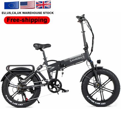 China Home delivery XWXL09 alloy aluminum fat mountain ebike foldable electric bicycle 20 inch tires with PVC Mudplate for sale