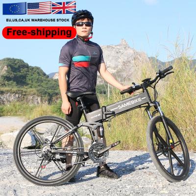 China Aluminum Alloy Fast Delivery SAMEBIKE LO26-II 500w 48V10AH lithium battery men electric city bike for sale