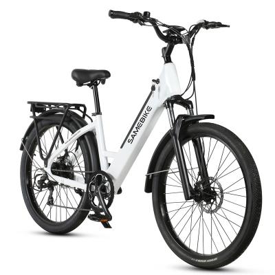 China Aluminum alloy 36V 10Ah down tube lithium battery city electric bicycle luxury bike for sale