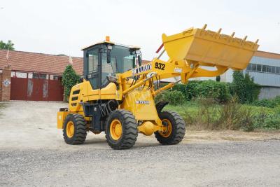 China CVT Gear Box 2 Ton Wheel Loader 58kw 79hp Power Front Head Loader Te koop