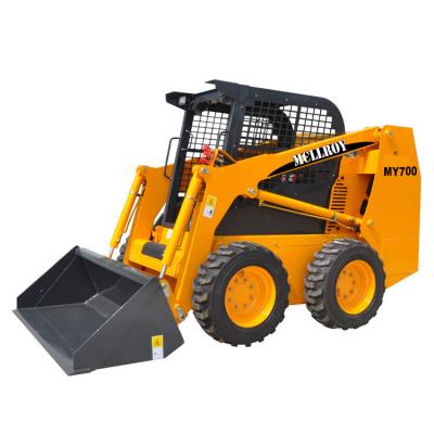 Китай 700kg Load 0.39m3 Bucket Skid Steer Loader MY700 For Driver Wheeled Loader Track продается