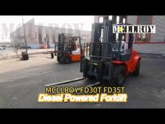 easy maintenance diesel all-terrain forklift truck overhead guard height 2210 mm