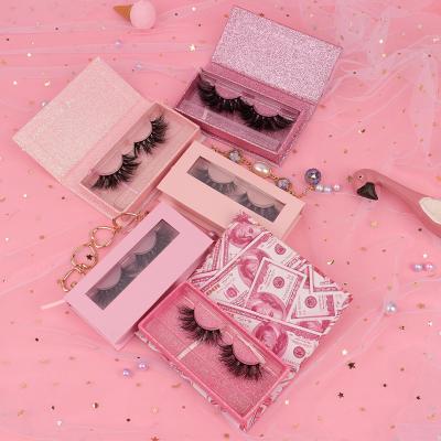 China Seller High Quality Bulk Vegan Create Your Own Brand Eyelash Box 27MM Luxury Packaging Private Label 25MM 3D 5D Real Mink Lashes Fluffy for sale