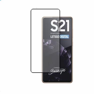 China Full Coverage 3D Edge Full Stick Full Curve Tempered Glass Screen Protector For Samsung S21 Screen Protectors for sale