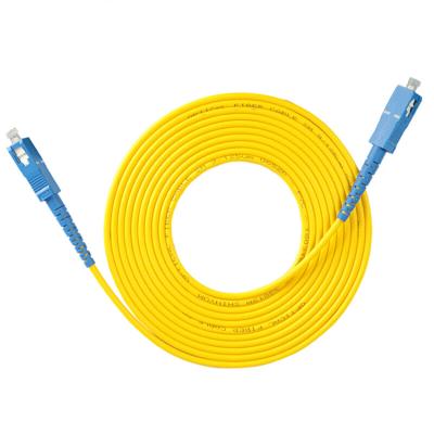 China FTTH FTTB FTTX Network SC - SC APC G652D LZSH Single Mode Yellow Optical Fiber Patch Cord for sale