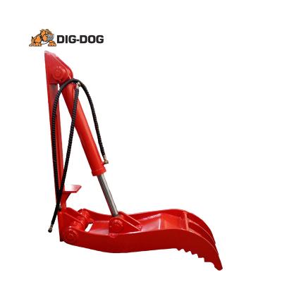 China DIG-DOG Farms OEM ODM mini excavator thumb 1-2 t pallet fork for kx033 excavator for sale