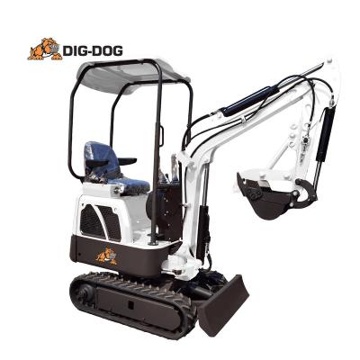 China Construction Material Stores DIG-DOG 1ton Mini Excavator Digger Excavator With Attachment for sale