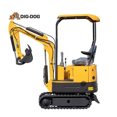 China DIG-DOG Mini Hydraulic Crawler Excavator 1ton Building Material Excavator With KUBOTA Engine For Sale for sale